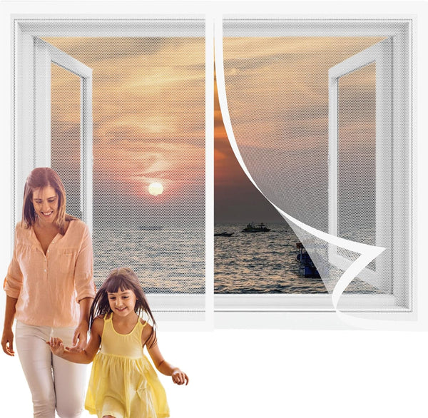  Magnetic Mosquito Net Door Window 85 X 111 Cm Without Punch For Magnetic Mosquito Net Without Drilling Easy To Install For Doors And Windows, White