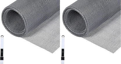  Fillis Window Fly Screen 150 X 300 Cm Fibreglass Insect Screen By The Metre DIY With Cleaning Brush, Mosquito Net For Windows, Balcony Door And Living Room, Grey